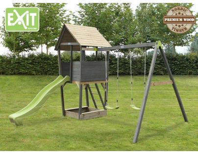 Exit Aksent Dřevěná věž se skluzavkou a houpačkami