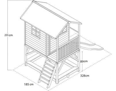 Exit Dřevěný domeček Loft 500 červený
