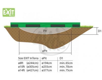 EXIT Trampolína InTerra 244 cm