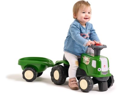 Falk Odstrkovadlo - traktor Birdy farm s prívesom zelený