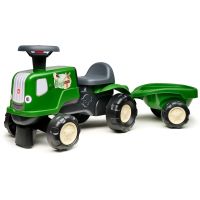Falk Odstrkovadlo - traktor Birdy farm s prívesom zelený