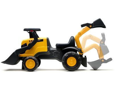 Falk Odstrkovadlo - traktor JCB s prívesom a prednou-zadnou lyžicou