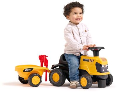 Falk Odstrkovadlo - traktor JCB s prívesom a príslušenstvom