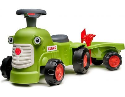 Falk Odstrkovadlo traktor Claas světle zelený s valníkem