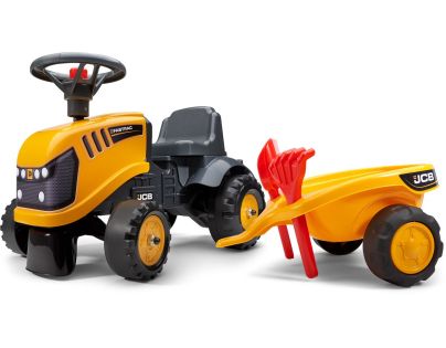 Falk Odstrkovadlo traktor JCB žlté s volantom a valníkom - Poškodený obal