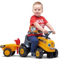 Falk Odstrkovadlo traktor JCB žlté s volantom a valníkom - Poškodený obal 4