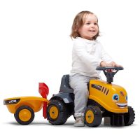 Falk Odstrkovadlo traktor JCB žlté s volantom a valníkom - Poškodený obal 5