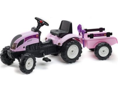 Falk Šlapací traktor Princess Ranch Trac s vozíkom