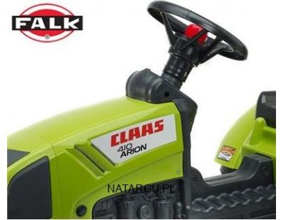Falk Traktor Claas Arion 410 s prívesom zelený