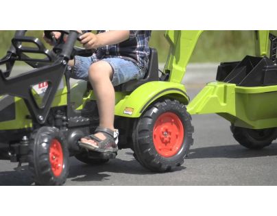Falk Traktor šliapací Claas Arion 410 s prednou a zadnou lyžicou a valník