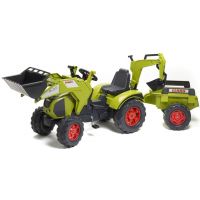 Falk Šliapací traktor Claas Axos 330 s prednou a zadnou lyžicou Falk Šliapací traktor Claas Axos 330 s prednou a zadnou lyžicou