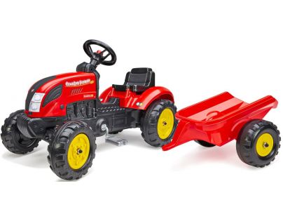 Falk Traktor šliapací Country Farmer s valníkom červený
