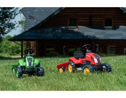 Falk Traktor šliapací Country Farmer s valníkom červený