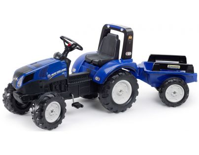 Falk Traktor šliapací New Holland T8 modrý s valníkom