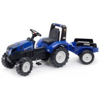 Falk Traktor šliapací New Holland T8 modrý s valníkom 2