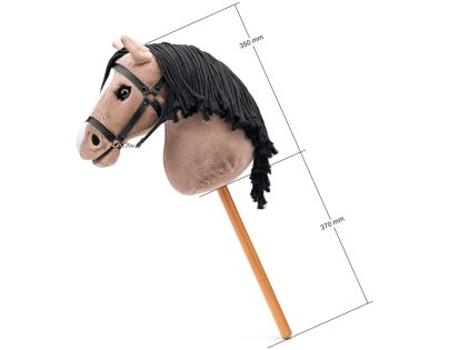 Faunica Hobby horse Lady Anne, hnedo-béžová kobyla s mihalnicami na tyči, šnúrková hriva