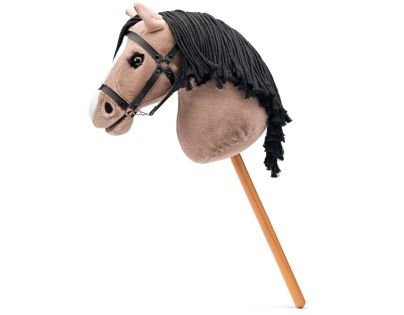 Faunica Hobby horse Lady Anne, hnedo-béžová kobyla s mihalnicami na tyči, šnúrková hriva