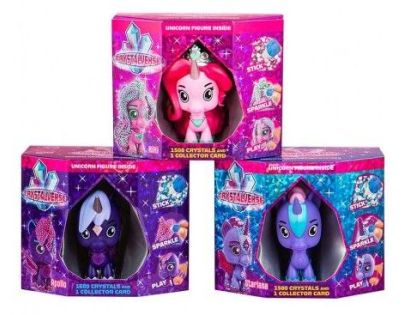 Figúrka galaktického jednorožca Crystalverse růžová