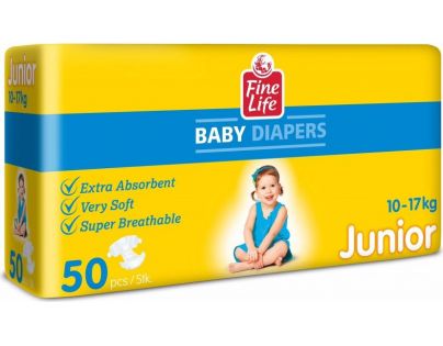 Fine Life JUNIOR Diapers 50 pcs
