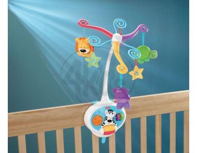 Fisher Price V4436 - Aktivní kolotoč se zvířátky 2 v 1