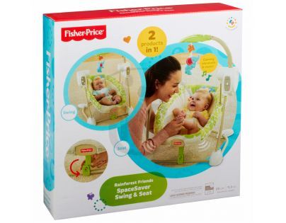 Fisher Price Baby Gear houpačka a sedátko v jednom rainforest (Fisher Price BGM57)