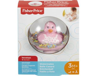 Fisher Price kačička v guli ružová