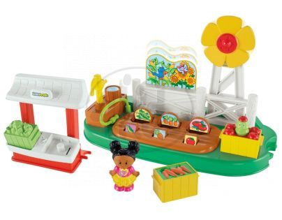 Fisher Price Little People zeleninová zahrada se stánkem Střední hrací sada