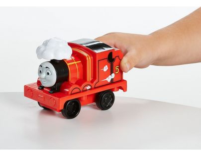 Fisher Price Mašinka Tomáš Natahovací lokomotiva s párou - James