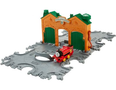 Fisher Price Mašinka Tomáš Take-n-Play Přenosná herní sada koleje - Steamworks Tile Tracks