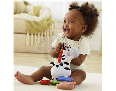 Fisher Price Plyšové klapající zvířátko - Zebra