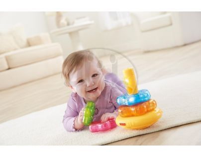 FISHER PRICE Y6980 Svítící kroužky na tyči lvíček