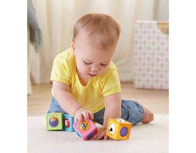 Fisher Price Veselé stavební kostky s kuličkou - Vozidla a tvary