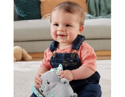 Fisher Price Upokojujúci hrajúci slon 15 cm
