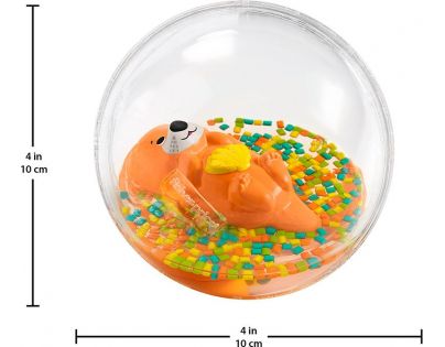 Fisher Price Zvieratko v guli oranžový medvedík