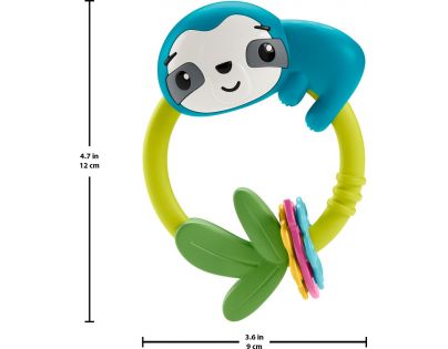 Fisher Price zvieracie hrkálky 13 cm leňochod
