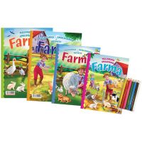 Foni Book Omaľovánky a aktivity Na farme 4 ks s pastelkami