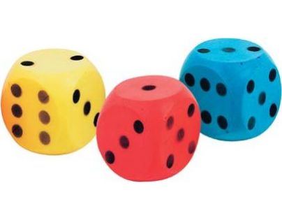 Frabar Soft kocka s bodkami 1-6 Žltá