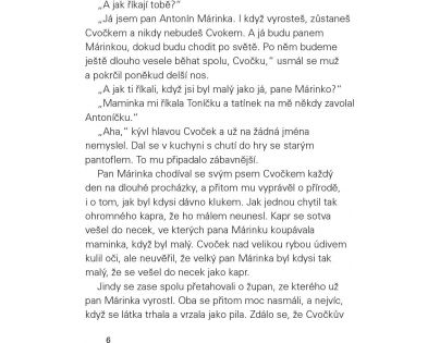 Fragment cvoček a pán Márinka