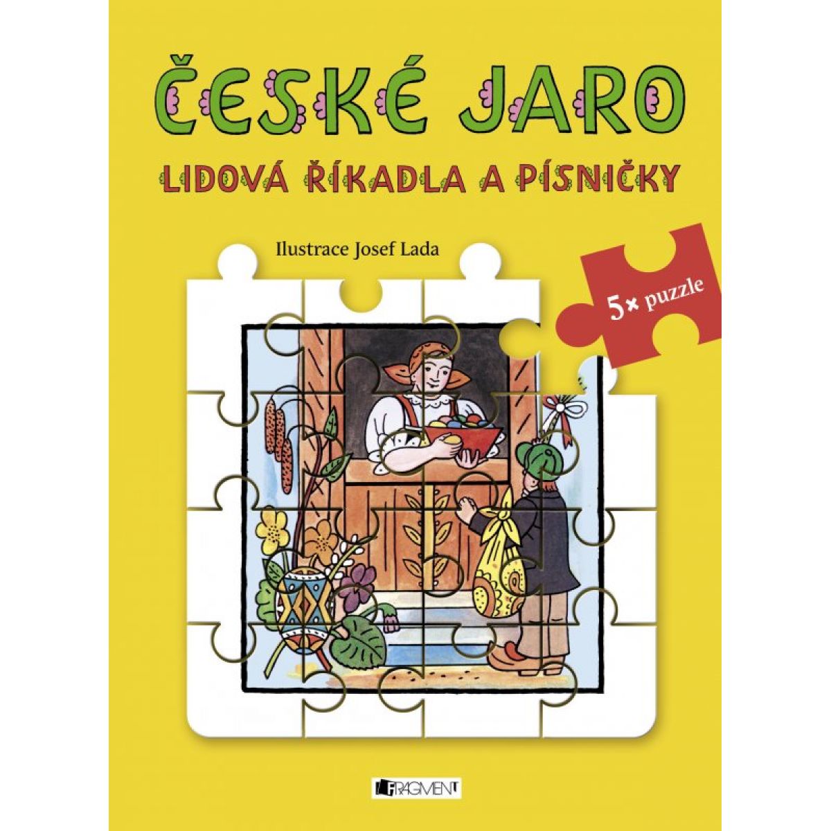 Fragment Lidová říkadla a písničky s puzzle - České jaro - Josef Lada