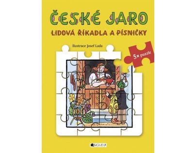 Fragment Lidová říkadla a písničky s puzzle - České jaro - Josef Lada