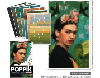 Poppik Samolepkový plagát Frida Kahlo portrét