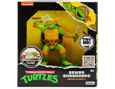 Funrise Korytnačky Ninja na skejte Sewer Shredders Michelangelo