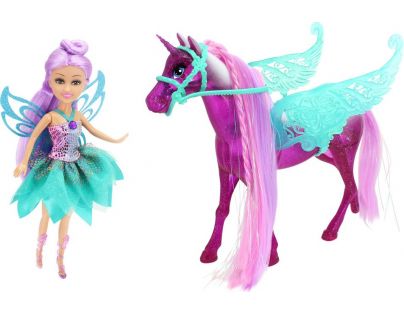 Funville Magický svítící jednorožec s vílou Sparkle Girlz - Poškodený obal