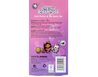 Gabbys Dollhouse set balzamov na pery a lakov na nechty