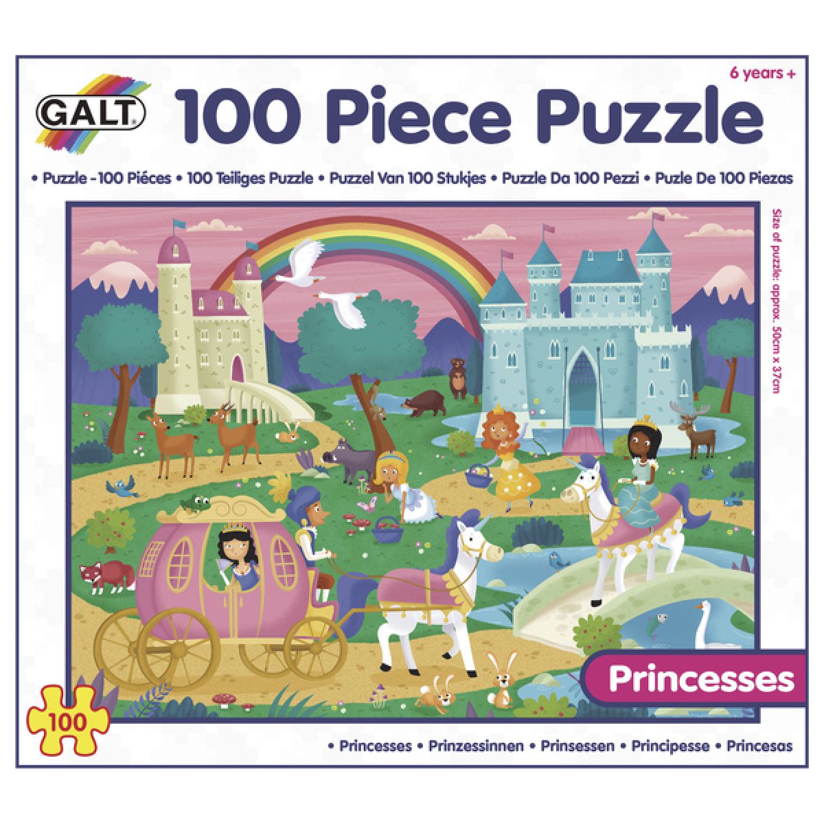Galt Puzzle v krabici Princezné 100 dielikov