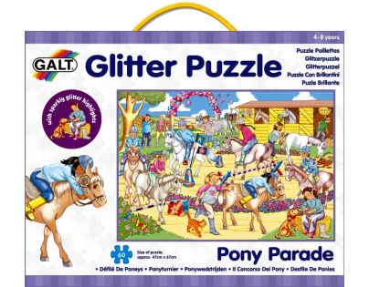 Galt Puzzle třpytivé Přehlídka koní 60 dílků