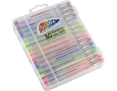 Gélová perá v kufríku 30 ks