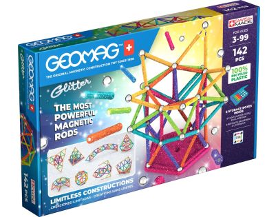 Geomag Glitter 142 dielikov - Poškodený obal