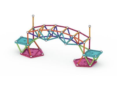 Geomag Glitter 142 dielikov - Poškodený obal