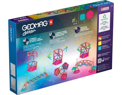 Geomag Glitter 142 dielikov - Poškodený obal